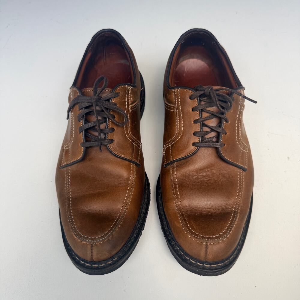 Allen Edmonds Wilbert Brown Leather Split Toe Derby Oxfords Shoes Mens 9.5 E